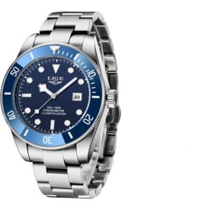 LIGE Luxury Fashion Diver 30ATM Waterproof Watch