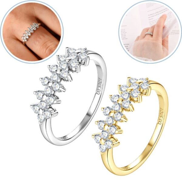 S925 Sterling Silver Moissanite Engagement Ring for Women